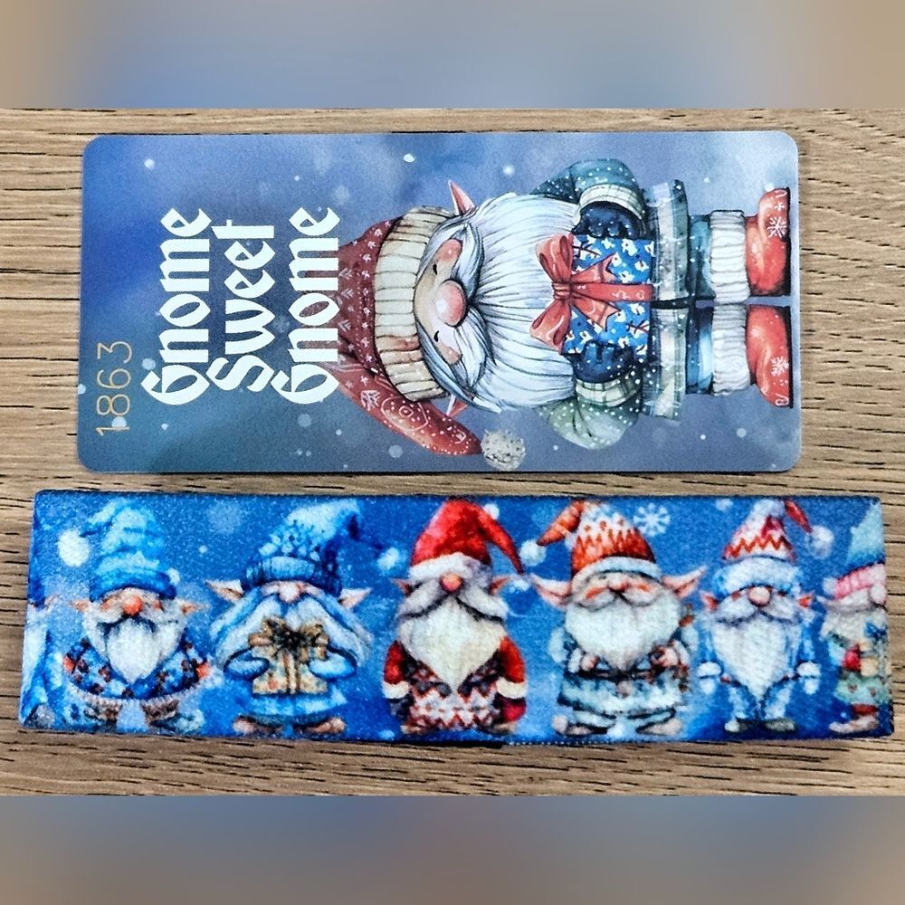 ZOX "GNOME SWEET GNOME" #1863 NEW LARGE holiday stitch Collectible WRISTBAND